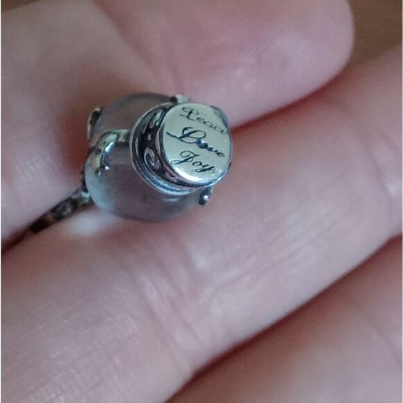 925 Silver Snow Globe Dangle Charm - Picture 8 of 8